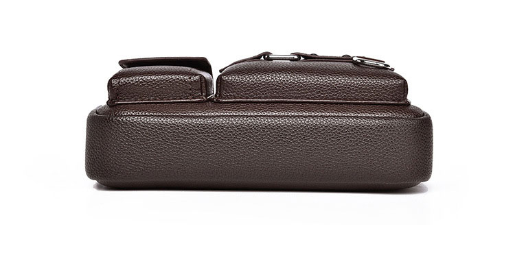 Whatna  ミニショルダーバッグ メンズ レディース 3way 手提げ 手持げ クラッチ 斜め掛け 胸バッグ PUレザーイヤホン穴付カジュアル フォーマル ビジネス 通学 通勤 肩掛けバッグ 自転車かばん プレゼント男性PI910-6