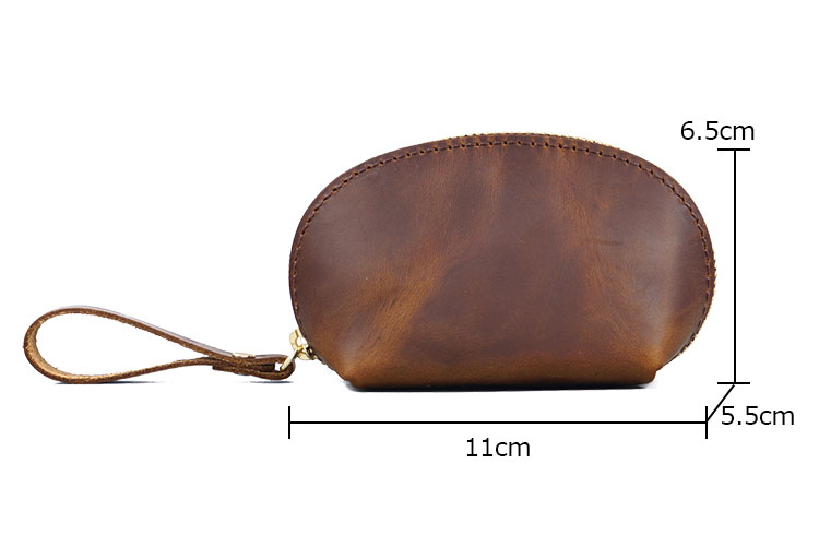Whatna 天 然 厚 手 牛革 小銭入れ コインケース メンズ レディースミニ財布 小さい財布 札入れ カードケース 本革 イヤホン収納ケース PL-108-6