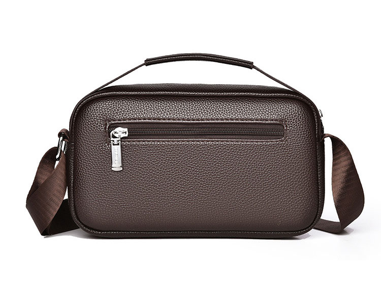 Whatna  ミニショルダーバッグ メンズ レディース 3way 手提げ 手持げ クラッチ 斜め掛け 胸バッグ PUレザーイヤホン穴付カジュアル フォーマル ビジネス 通学 通勤 肩掛けバッグ 自転車かばん プレゼント男性PI910-4