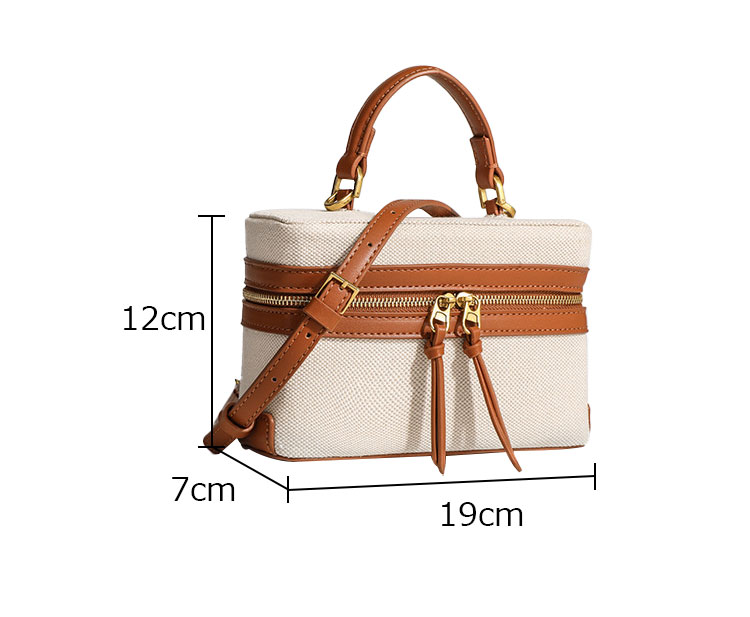 Whatna 牛 革 ミニ ショルダーバッグ レディース トートバッグ マザーズバッグ小さめ キャンバス 帆布 軽量 肩掛け ミニバッグ 女性 通勤 旅行 バッグ スマホポーチ389-7