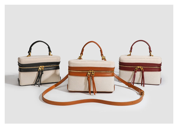 Whatna 牛 革 ミニ ショルダーバッグ レディース トートバッグ マザーズバッグ小さめ キャンバス 帆布 軽量 肩掛け ミニバッグ 女性 通勤 旅行 バッグ スマホポーチ389-1