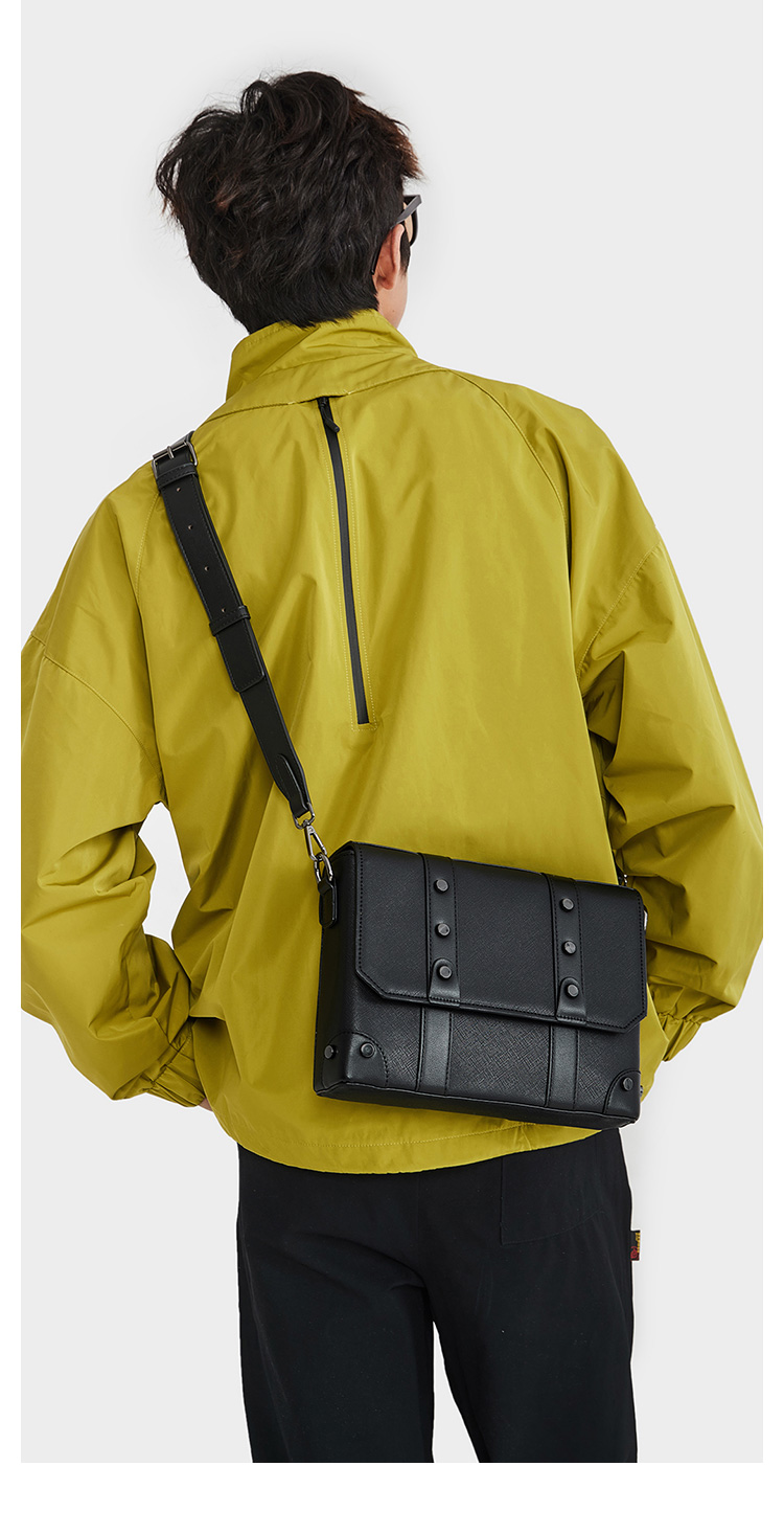 Whatna 革ショルダーバッグ メンズ メッセンジャーバッグ ipad9.7収納可 横 型 通勤 通学 斜めがけ ボディ バッグ ビジネス フォーマル 冠婚葬祭 結婚式 バッグ 自転車 かばんXM-2082-9