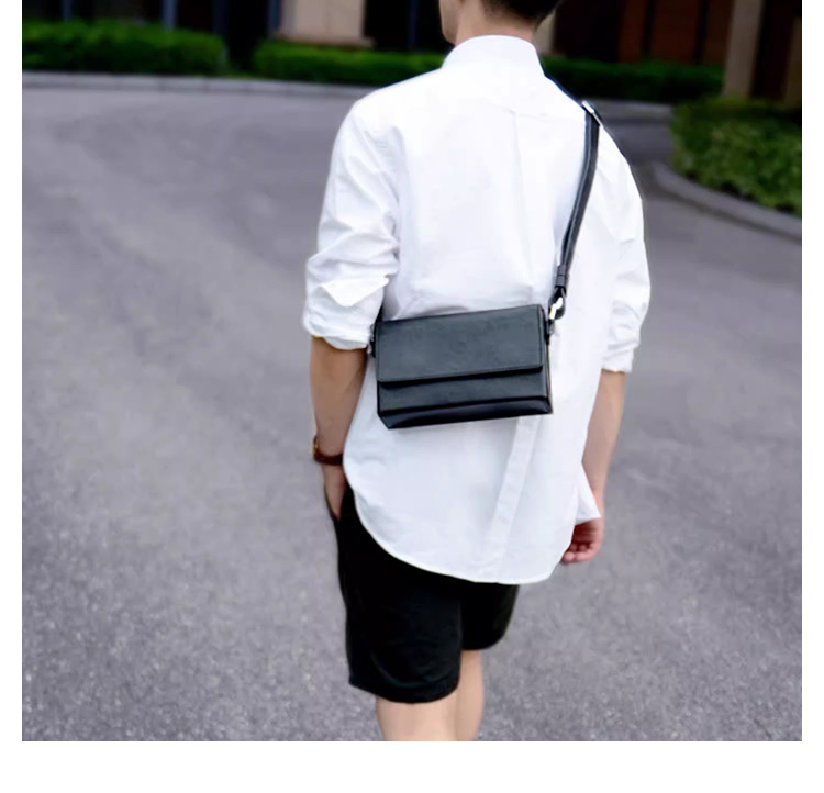 Whatna 革ミニ ショルダーバッグ メンズ メッセンジャーバッグ 小さipad Mini収納可 横 型 通勤 通学 斜めがけ ボディ バッグ ビジネス フォーマル 冠婚葬祭 結婚式 バッグ 自転車 かばんXM-2645-12