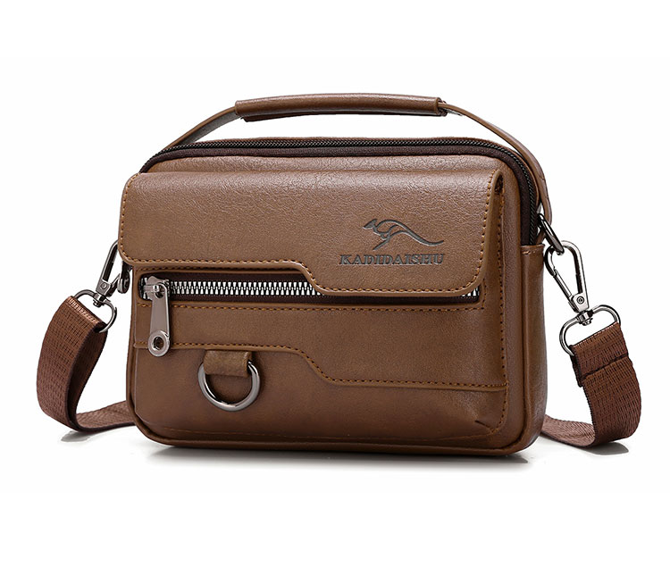 Whatna ミニワンショルダー メンズ  4way クラッチ 斜め掛け 肩掛け 手提げ 手持げ ボディ胸バッグ 小さいウエストポーチ厚手 レザー 横型ビジネス フォーマル 冠婚葬祭結婚式 バッグ A308#-2