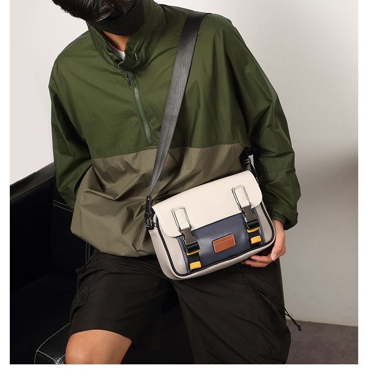 Whatna ショルダーバッグ メンズ 斜めがけ ワンショルダーバッグ PUレザー iPad 7.9インチ収納対応 ビジネス 出張用 通勤 通学 カジュアル 肩掛け 旅行用 仕事用メッセンジャーバッグ 軽量 多収納ポケット付き-12