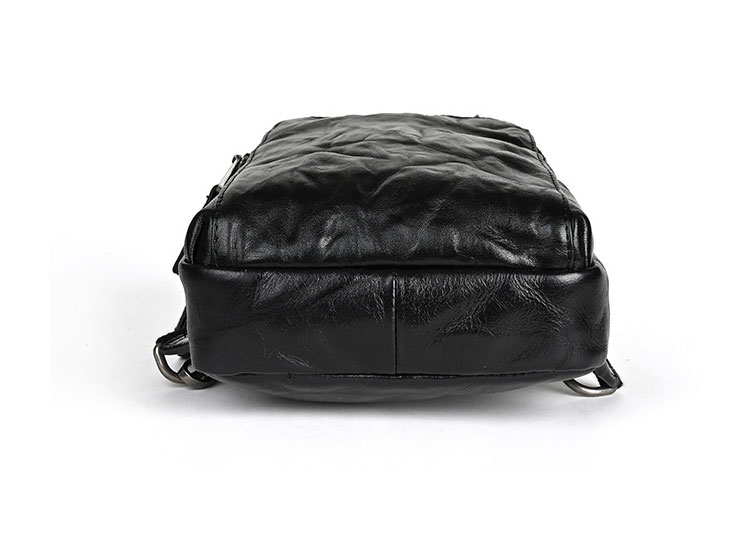 Whatna アンティーク風合い鞣し天 然牛 革 斜めがけ ボディバッグ ワンショルダー メンズ 本革 厚手 レザー1335-5