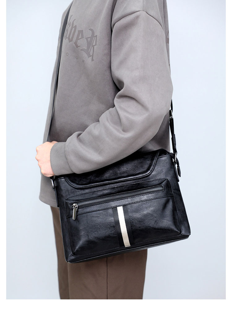 Whatna 革シ ョルダーバッグ メンズ メッセンジャーバッグ  A4 ipadpro 13収納可 横 型 ビジネス 通勤 通学 斜めがけバッグ 自転車 かばん男性用HB2768-8