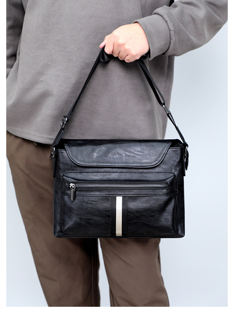 Whatna 革シ ョルダーバッグ メンズ メッセンジャーバッグ  A4 ipadpro 13収納可 横 型 ビジネス 通勤 通学 斜めがけバッグ 自転車 かばん男性用HB2768-9