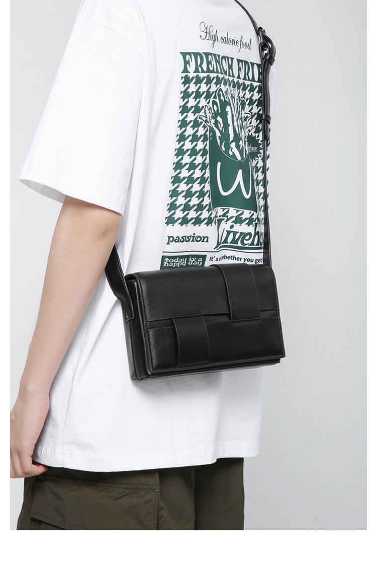 Whatna  ミニワンショルダーバッグ メンズ PUレザー 小型 斜め掛け 肩掛け・胸掛け兼用 男女兼用-11