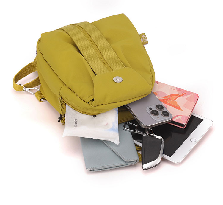 Whatna  ワンショルダーバッグ メンズ レディース 防水・耐摩耗ナイロン 多機能ボディバッグ 胸バッグ 手提げ 肩掛け リュック対応左右付け替え可 iPad mini対応-9