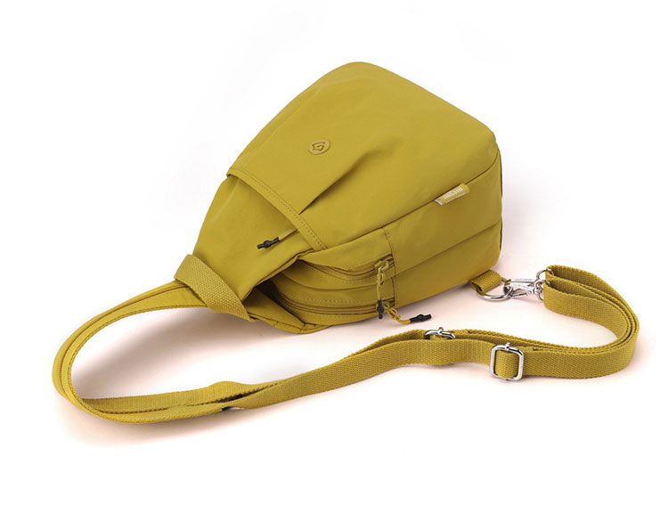 Whatna  ワンショルダーバッグ メンズ レディース 防水・耐摩耗ナイロン 多機能ボディバッグ 胸バッグ 手提げ 肩掛け リュック対応左右付け替え可 iPad mini対応-6