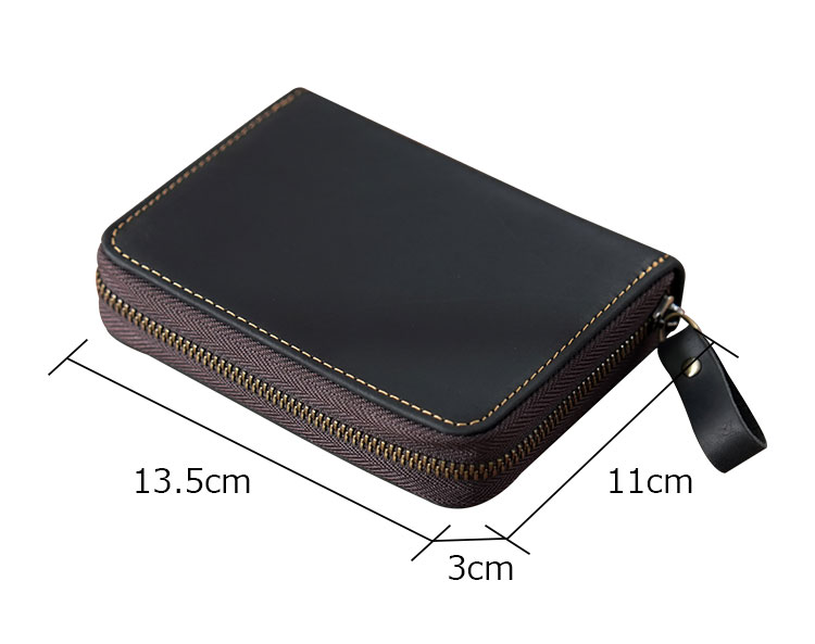 【Whatna】天 然 牛革 RFID防磁カードケース 大容量 24カード収納 風琴型カードホルダー 多機能 本革 札入れ 小銭入れ付き-1