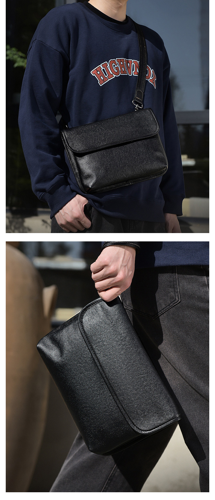 Whatna アンティーク風合い鞣し 天 然 牛 革 ワンショルダーバッグメンズ 3WAY クラッチ ショルダー ボディ斜め掛け胸バッグ ビジネス フォーマル 冠婚葬祭 結婚式 肩掛け バッグ紳士用 男性用 9026-5