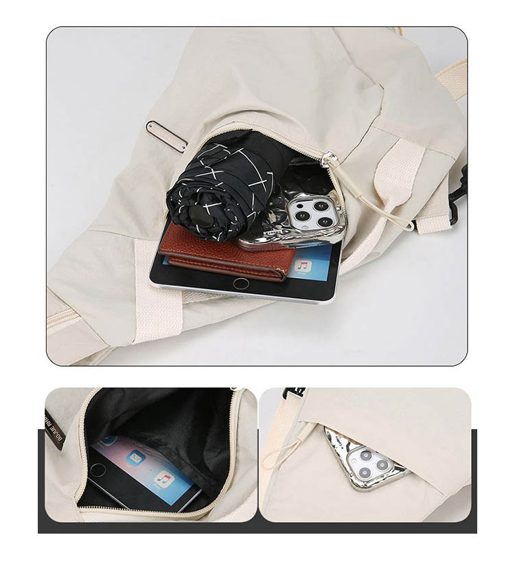 Whatna  ワンショルダーバッグ メンズ レディース 防水・耐摩耗ナイロン 多機能ボディバッグ 胸バッグ 手提げ 肩掛け リュック対応左右付け替え可A4サイズ対応-6