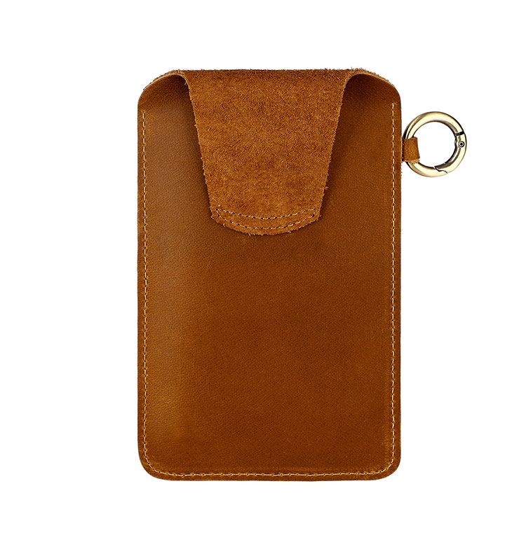 Whatna 天 然 牛革 ウエストポーチ メンズ 腰ポーチ ウエストバッグ 本 革 スマホポーチ 6.7インチスマホ収納可・キーホルダー付き コンパクトポーチ 小物入れ スポーツ ビジネス 旅行 男性 用  6103-2