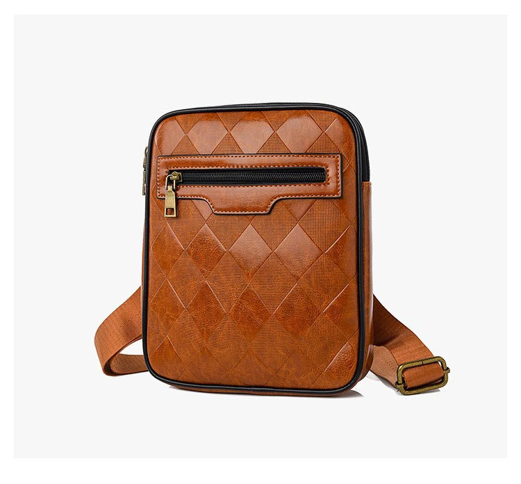 Whatna 斜めがけボディバッグ ワンショルダーメンズかばん 斜めがけ 肩掛けバッグメッセンジャーバッグ シンプル カジュアル PUレザ ー  B5 ipad 9.7 収納可-1