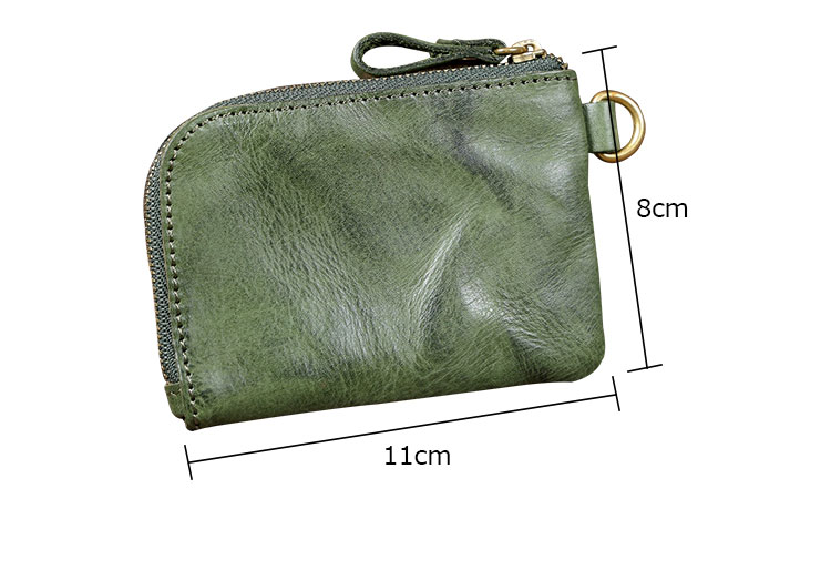 Whatnaアンティーク風合い鞣し 天 然 牛 革 小銭入れ コインケース メンズ レディースミニ財布 小さい財布 札入れ カードケース 本革 イヤホン収納ケースZD517351-2