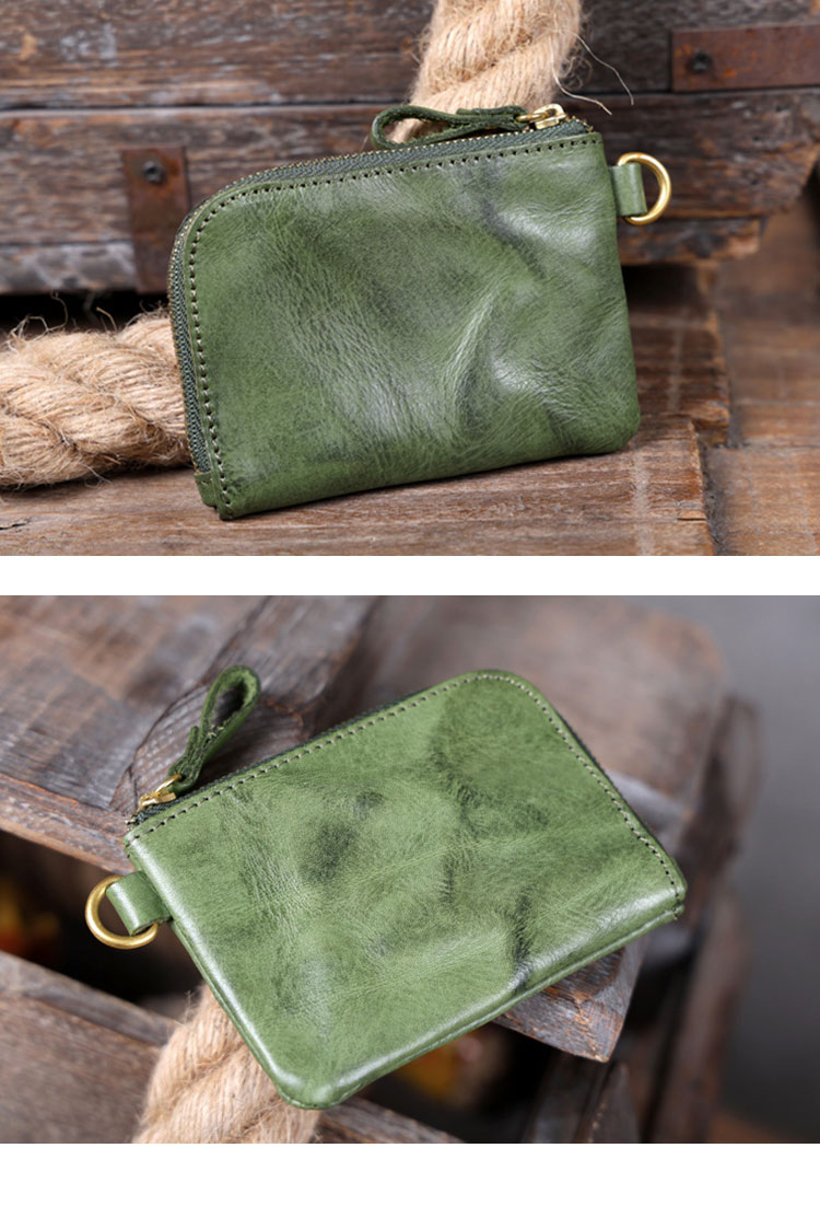 Whatnaアンティーク風合い鞣し 天 然 牛 革 小銭入れ コインケース メンズ レディースミニ財布 小さい財布 札入れ カードケース 本革 イヤホン収納ケースZD517351-1