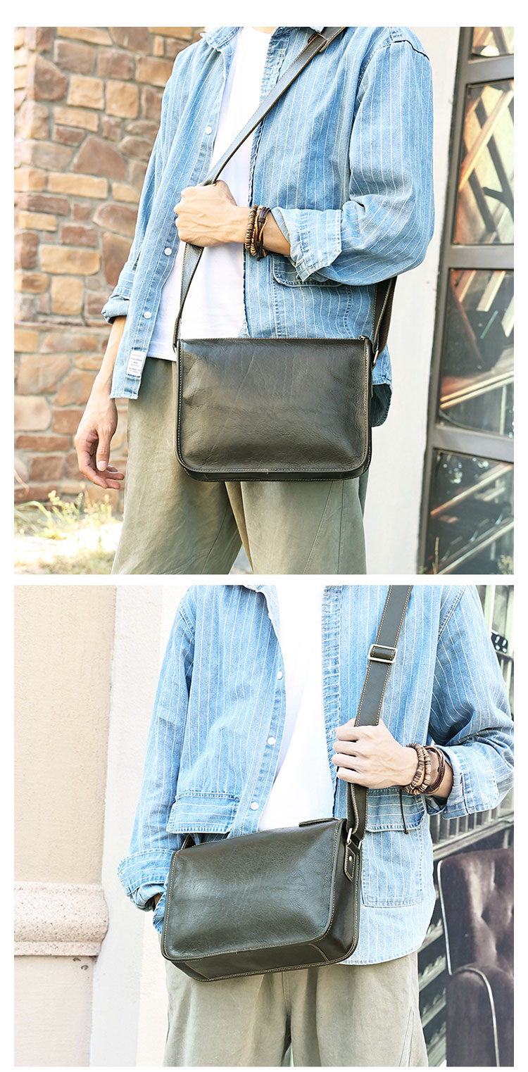 Whatna アンティーク風合い鞣し天 然 牛革ショルダーバッグ メンズ 斜めがけ メッセンジャーバッグ 小さめipad10.5収納可  横 型 本革通勤 通学  結婚式 ビジネス フォーマル 冠婚葬祭  自転車 かばん6789-4