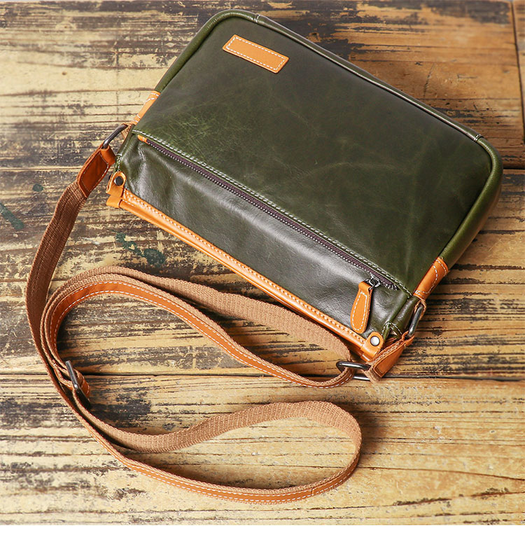 Whatna アンティーク風合い鞣し天 然 牛革ショルダーバッグ メンズ 斜めがけ メッセンジャーバッグ 小さめipad10.5収納可 横 型 本革通勤 通学 結婚式 ビジネス フォーマル 冠婚葬祭 自転車 かばん1899-5