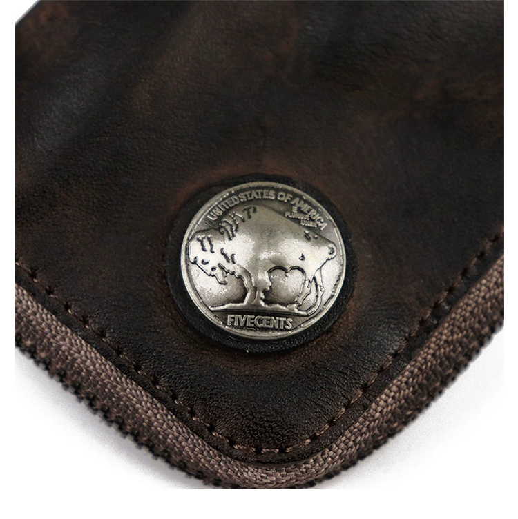 Whatna アンティーク風合い鞣し 天 然 牛 革 手作り キーケース バイク用メンズ レディース コインケース 小銭入れ スマートキーケース キーホルダー 車用キーケース カーキーケース 厚 手 レザー本革 3色 SG139-8