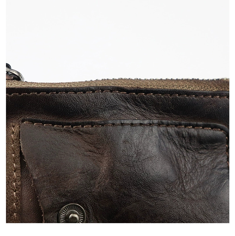 Whatnaアンティーク風合い鞣し 天 然 牛 革 小銭入れ コインケース メンズ レディースミニ財布 小さい財布 札入れ カードケース 本革 イヤホン収納ケース SG131-8