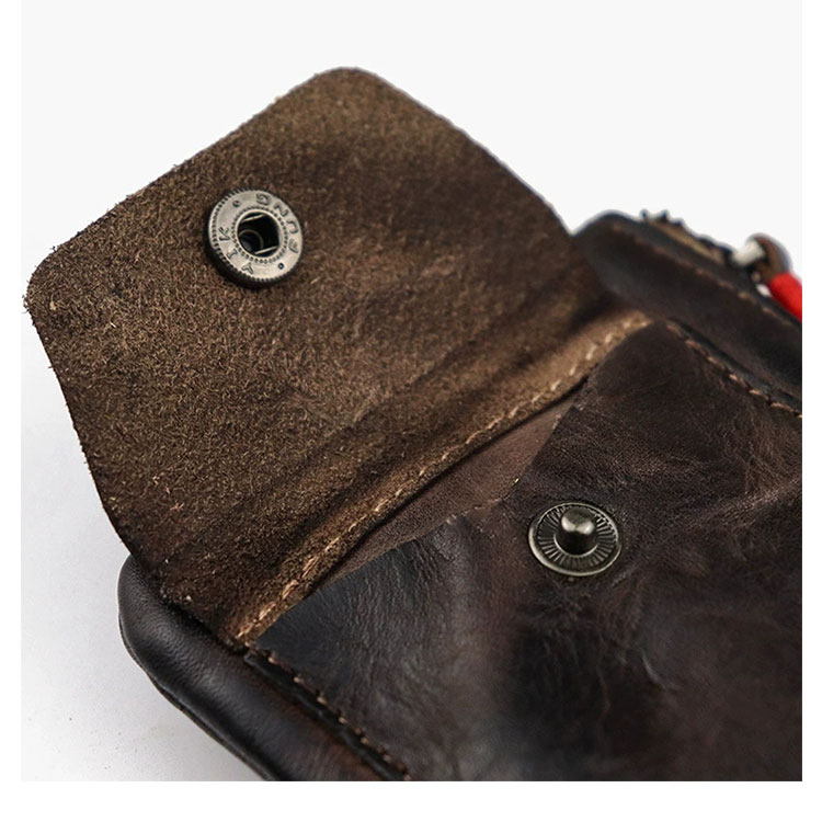 Whatnaアンティーク風合い鞣し 天 然 牛 革 小銭入れ コインケース メンズ レディースミニ財布 小さい財布 札入れ カードケース 本革 イヤホン収納ケース SG131-7