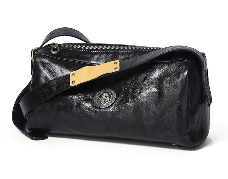 Whatna アンティーク風合い鞣し天 然 牛革ショルダーバッグ メンズ 斜めがけ メッセンジャーバッグ大さめIpad Mini収納可  横 型 本 革通勤 通学  結婚式 ビジネス フォーマル 冠婚葬祭  自転車 かばん1902-2