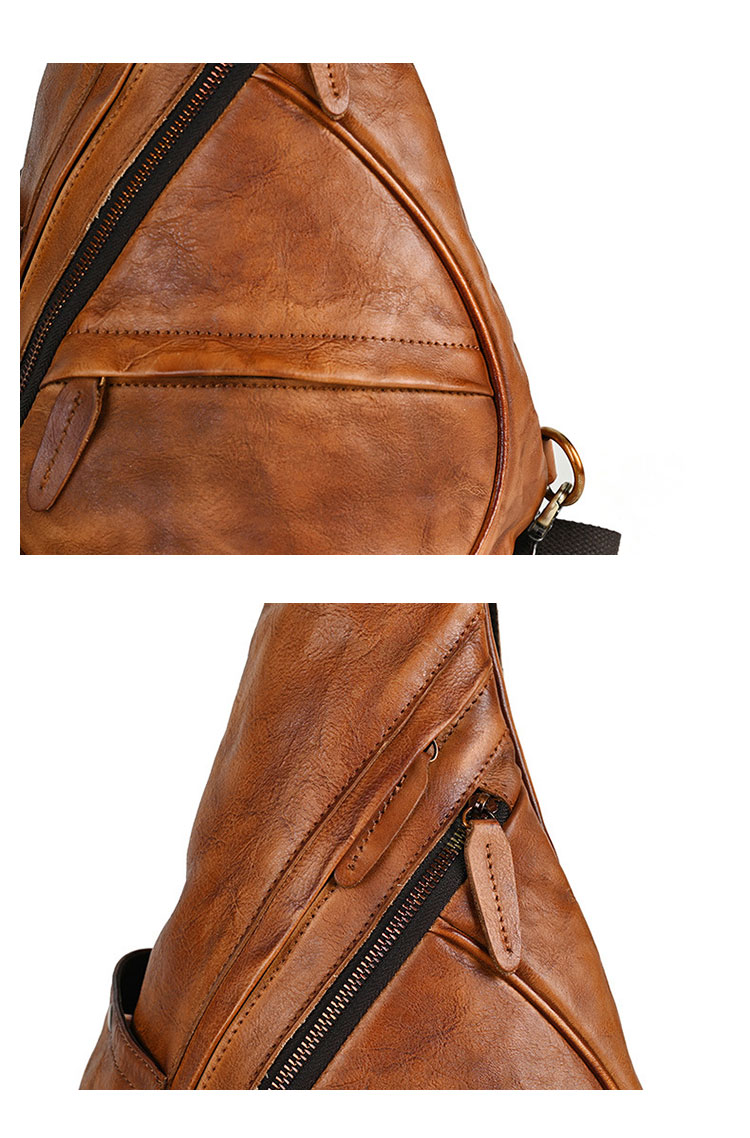 Whatna アンティーク風合い鞣し天 然 牛 革 ワンショルダー メンズ 3way ボディ斜めがけバッグ リュック 肩掛け 手提げ 胸バッグ本 革厚手レザー A4サイズ ipad 10.5対応 通勤 通学 旅行 アウトドア おしゃれ 多機能 大容量-7