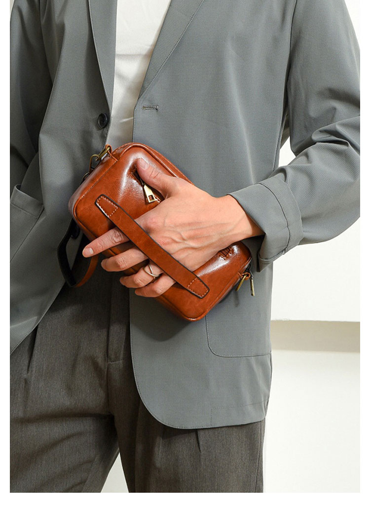 Whatna 革 ミニショルダーバッグ メンズ 3way セカンドバッグ ミニ斜め掛け ボディバッグ ワンショルダー PUレザーIpad mini収納可 横型 手提げ 手持ち カジュアル ビジネス 通学 通勤 SH141-9