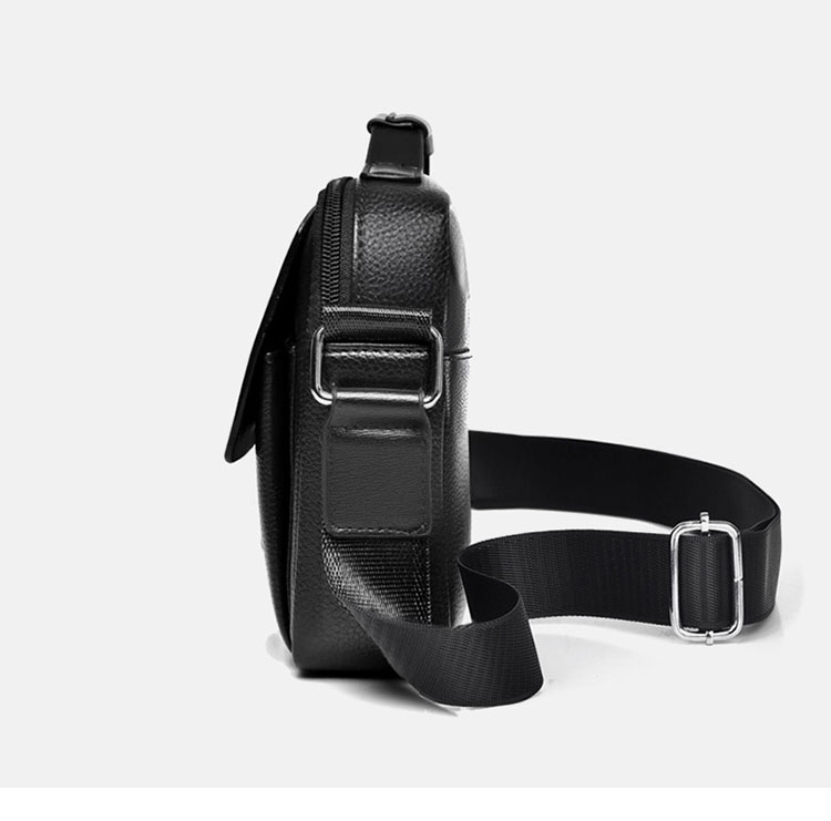 Whatna  ショルダーバッグ メンズ 2WAY 手提げ/斜めがけ 撥水 PUレザー A4対応 多収納 ビジネス 通勤  全2色（黒/ブラウン）-3