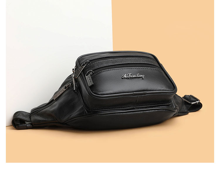 Whatna  ウエストポーチ メンズ ボディバッグ 牛革 斜めがけ 肩掛け 胸バッグ 多機能 ショルダーバッグ レザー 本革  小物収納 通勤 通学 旅行用-4