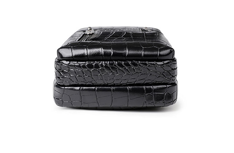 Whatna  PUレザー ミニショルダーバッグ メンズ ウエストポーチ 斜め掛け 多機能 コンパクト 肩掛けバッグ 小型 2室仕切 バッグインバッグ カラビナ付き 調整可能 ポーチ-4