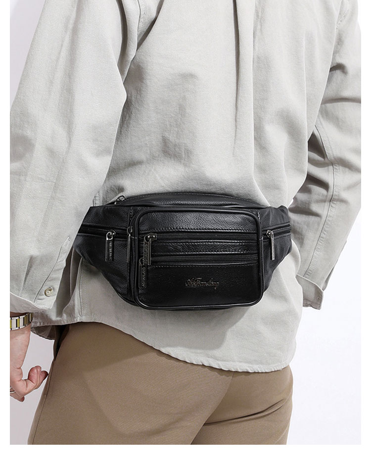 Whatna  ウエストポーチ メンズ ボディバッグ 牛革 斜めがけ 肩掛け 胸バッグ 多機能 ショルダーバッグ レザー 本革  小物収納 通勤 通学 旅行用-13