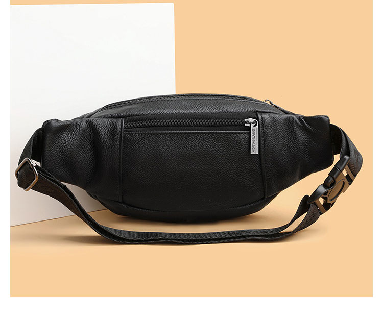 Whatna  ウエストポーチ メンズ ボディバッグ 牛革 斜めがけ 肩掛け 胸バッグ 多機能 ショルダーバッグ レザー 本革  小物収納 通勤 通学 旅行用-3