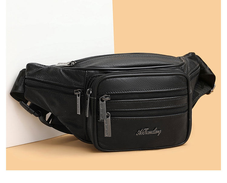 Whatna  ウエストポーチ メンズ ボディバッグ 牛革 斜めがけ 肩掛け 胸バッグ 多機能 ショルダーバッグ レザー 本革  小物収納 通勤 通学 旅行用-2