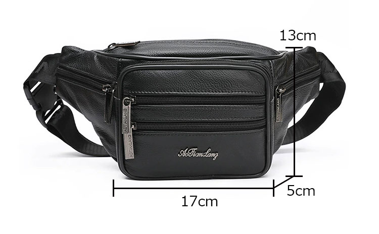Whatna  ウエストポーチ メンズ ボディバッグ 牛革 斜めがけ 肩掛け 胸バッグ 多機能 ショルダーバッグ レザー 本革  小物収納 通勤 通学 旅行用-6