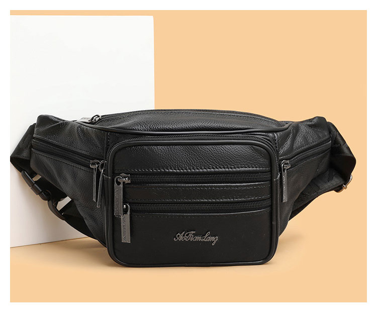Whatna  ウエストポーチ メンズ ボディバッグ 牛革 斜めがけ 肩掛け 胸バッグ 多機能 ショルダーバッグ レザー 本革  小物収納 通勤 通学 旅行用-1