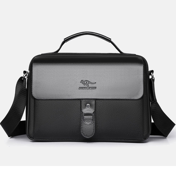 Whatna ショルダーバッグ メンズ 2WAY 手提げ/斜めがけ 撥水 PU