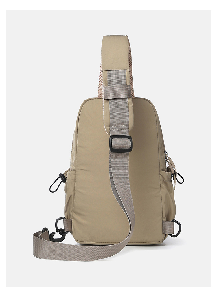 Whatna ワンショルダーメンズ  レディース ボディ斜め掛けバッグ 肩掛け 手提げバック ダブルファスナー  左右付け替え可能 軽くて持 防水性が高い-5