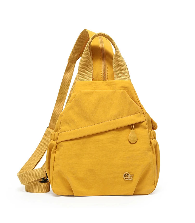 Whatna  ワンショルダーバッグ メンズ レディース 防水・耐摩耗ナイロン 2室仕切 ポケットが多い 多機能ボディバッグ 胸バッグ トート 肩掛け リュック対応左右付け替え可 ipad  9.7対応-1