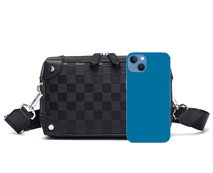 Whatna ショルダーバッグメンズ ボディバッグ ダブルファスナー 着脱式ショルダーストラップ カードポケット×4 iPad mini収納可 厚手PUレザー通勤 通学 ビジネス 冠婚葬祭-1