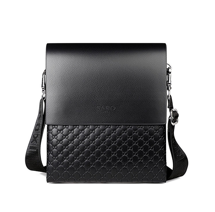 Whatna  ショルダーバッグ メンズ  斜めがけボディバッグ 胸バッグ PUレザー 大容量 3室の仕切り多収納ポケット 通勤 通学 旅行-1