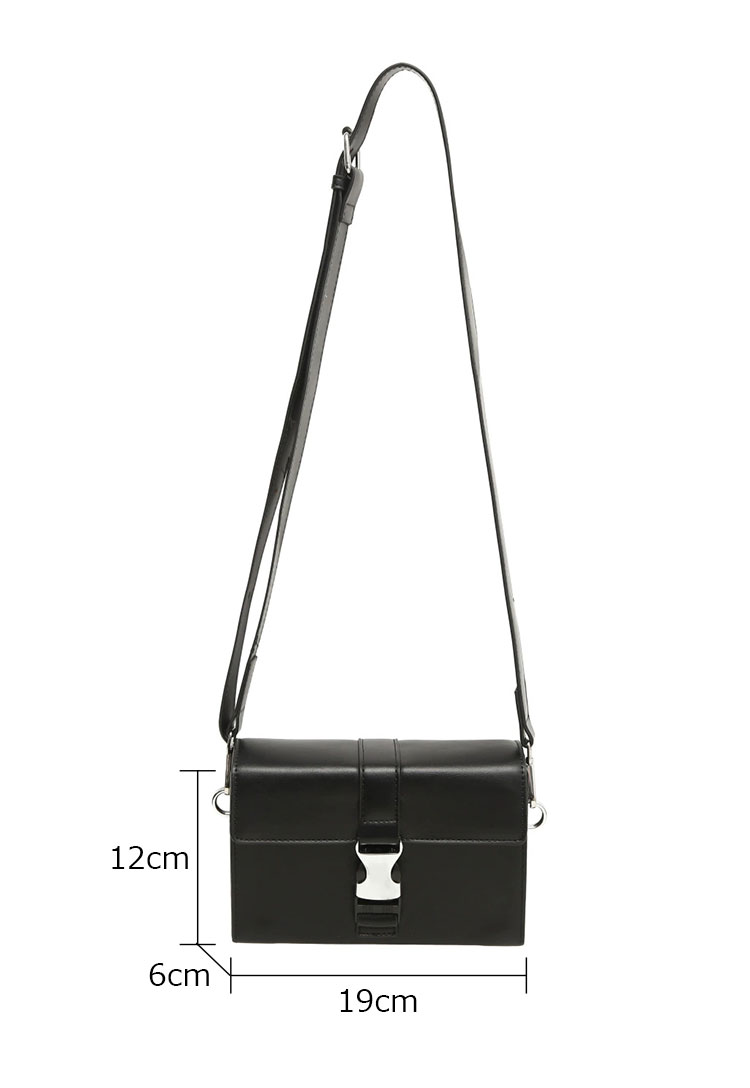 Whatna フラップ ミニワンショルダーバッグ メンズ PUレザー 小型 斜め掛け 肩掛け・胸掛け兼用 男女兼用-1