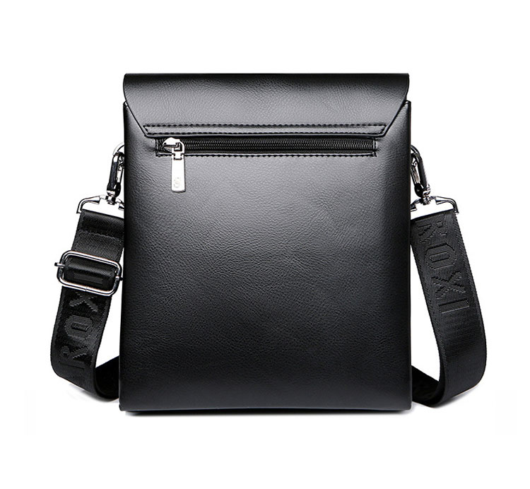 Whatna ショルダーバッグ メンズ 斜めがけボディバッグ 胸バッグ PUレザー 大容量 3室の仕切り多収納ポケット 通勤 通学 旅行-3