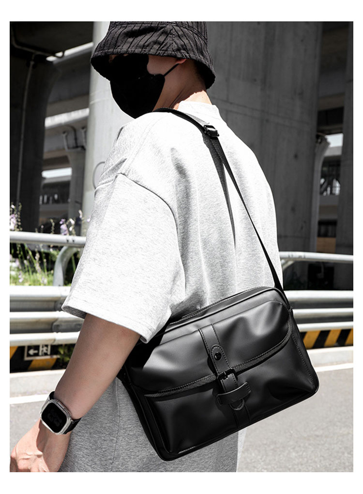 Whatna  ワンショルダー メンズ  ボディバッグ 斜め掛け 肩掛け 胸バッグ メッセンジャーバッグ 小さい 軽くて持防 水性が高い 男女兼用-8