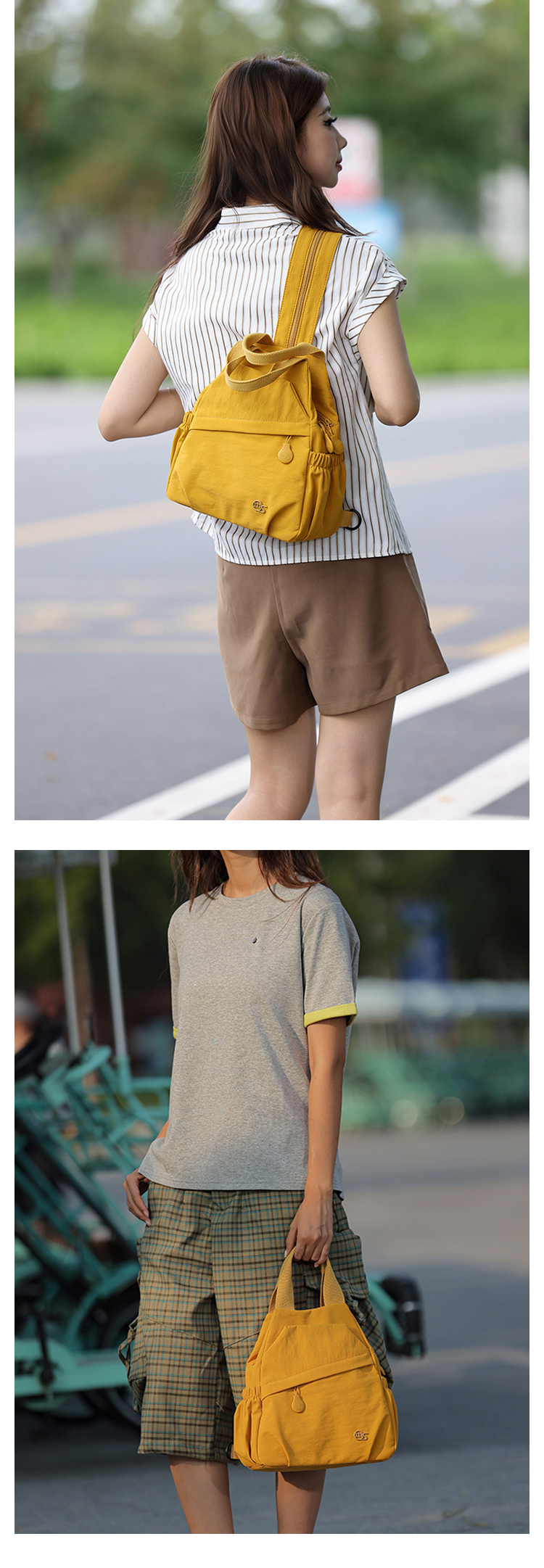 Whatna  ワンショルダーバッグ メンズ レディース 防水・耐摩耗ナイロン 2室仕切 ポケットが多い 多機能ボディバッグ 胸バッグ トート 肩掛け リュック対応左右付け替え可 ipad  9.7対応-11