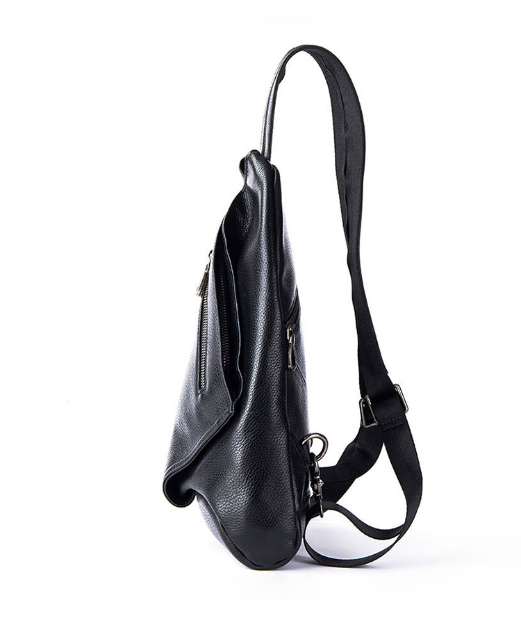 Whatna アンティーク風合い鞣し天 然 牛 革 ワンショルダーメンズ 3way ボディ斜め掛け 胸バッグ 肩掛け リュックバック本革 厚手 レザー  左右付け替え可能JD772-3