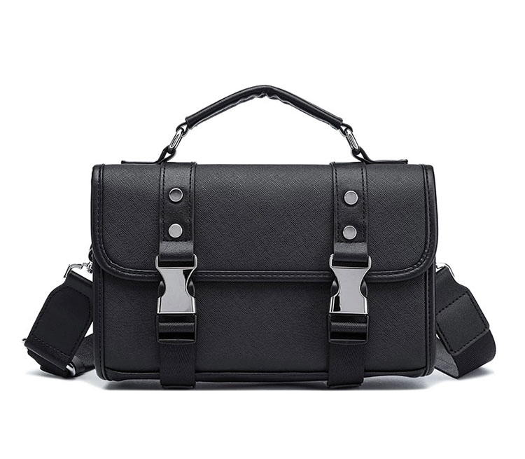 Whatna フラップ式 ワンショルダー メンズ 3way ボディバッグ ハンドバッグ クラッチバッグ 手提げ PUレザー  iPad mini収納可 斜め掛け軽量 コンパクト 通勤 通学 ビジネス 旅行 カジュアル おしゃれ 鞄 プレゼント ギフト-1