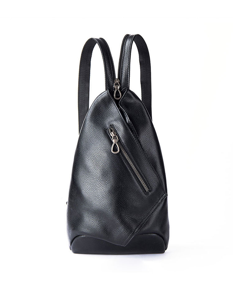 Whatna アンティーク風合い鞣し天 然 牛 革 ワンショルダーメンズ 3way ボディ斜め掛け 胸バッグ 肩掛け リュックバック本革 厚手 レザー  左右付け替え可能JD772-1